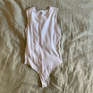 Abercrombie & Fitch Cotton Seamless Fabric Crew Tank Bodysuit (Size Small)